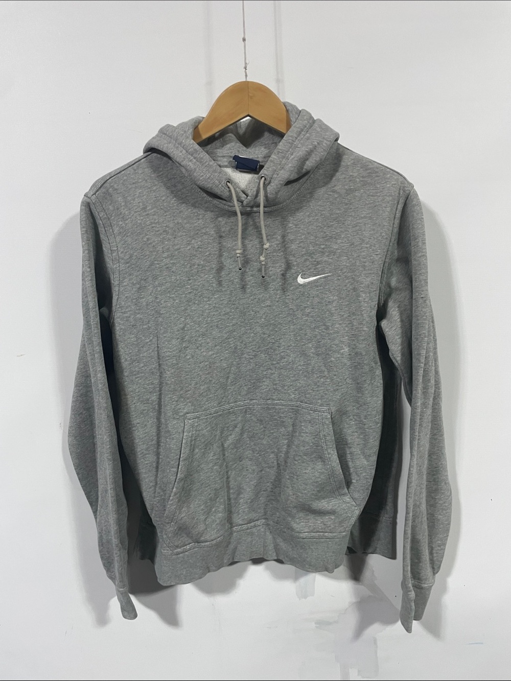 Nike Gray Pullover Hoodie with Small White Swoosh